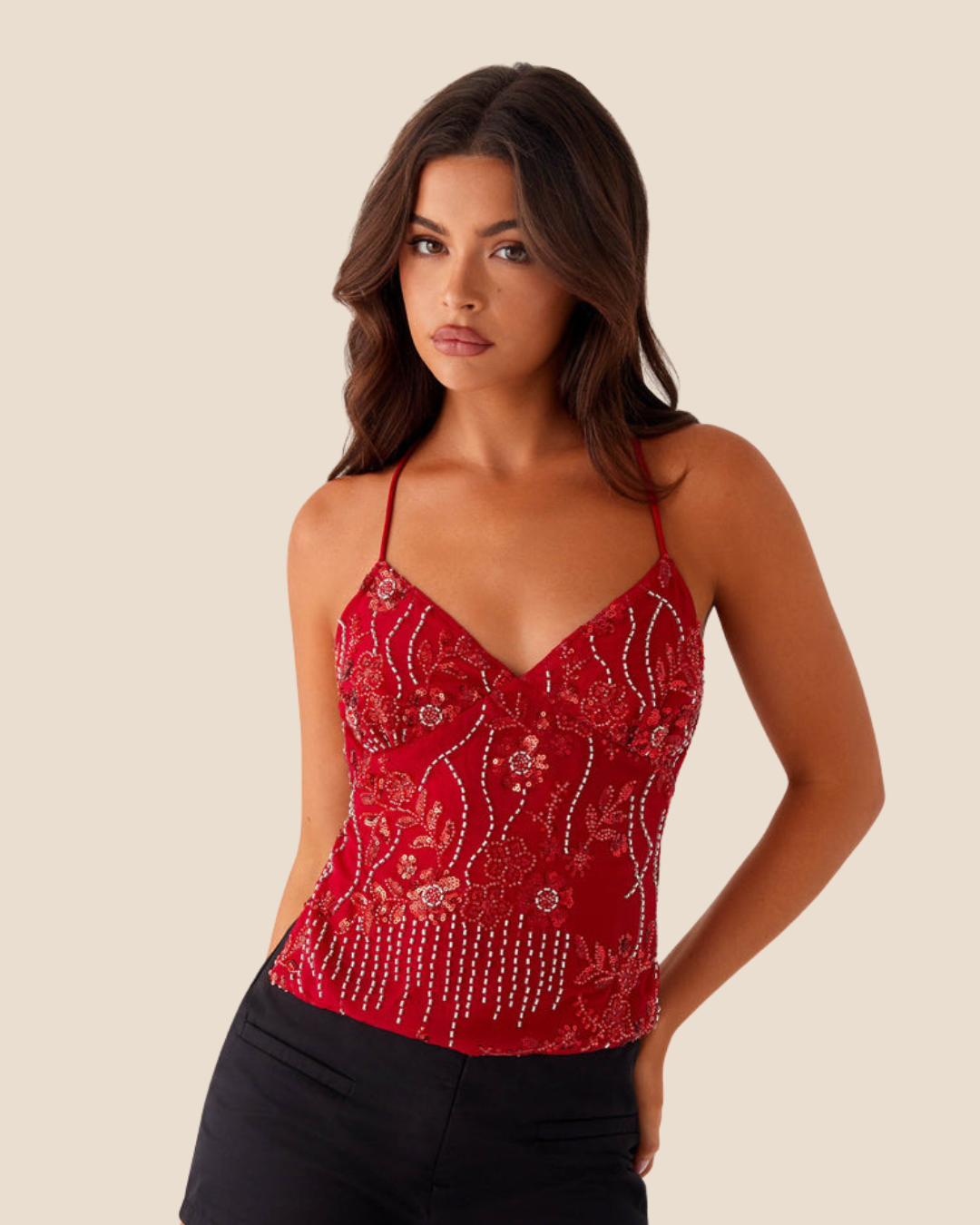 Top MOLLY - rosso