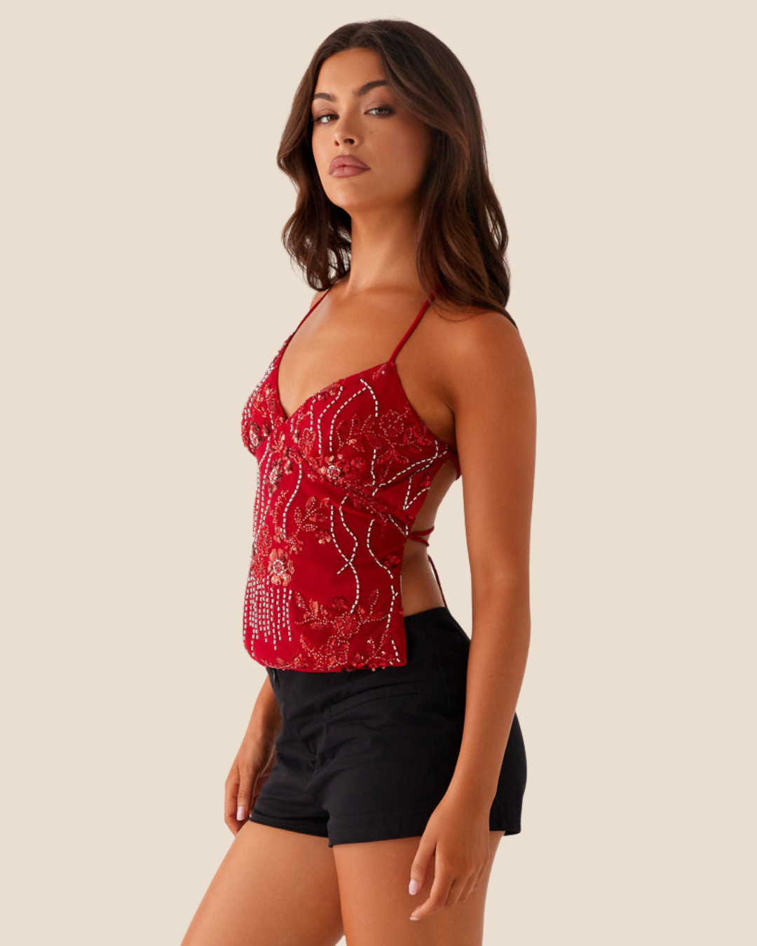 Top MOLLY - rosso