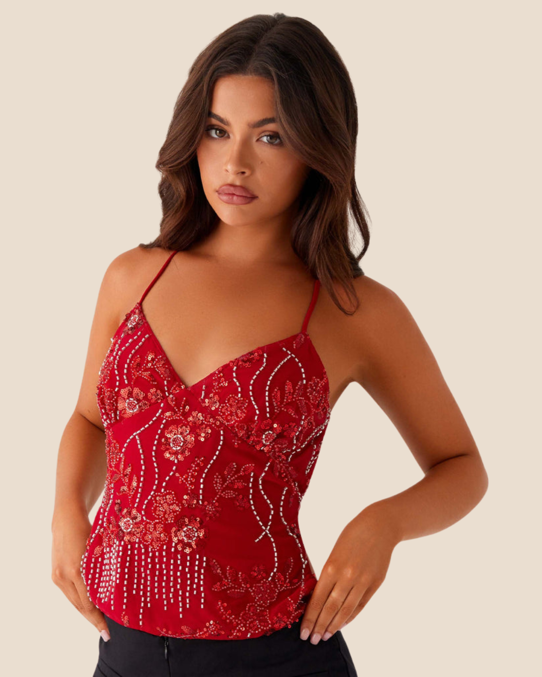 Top MOLLY - rosso