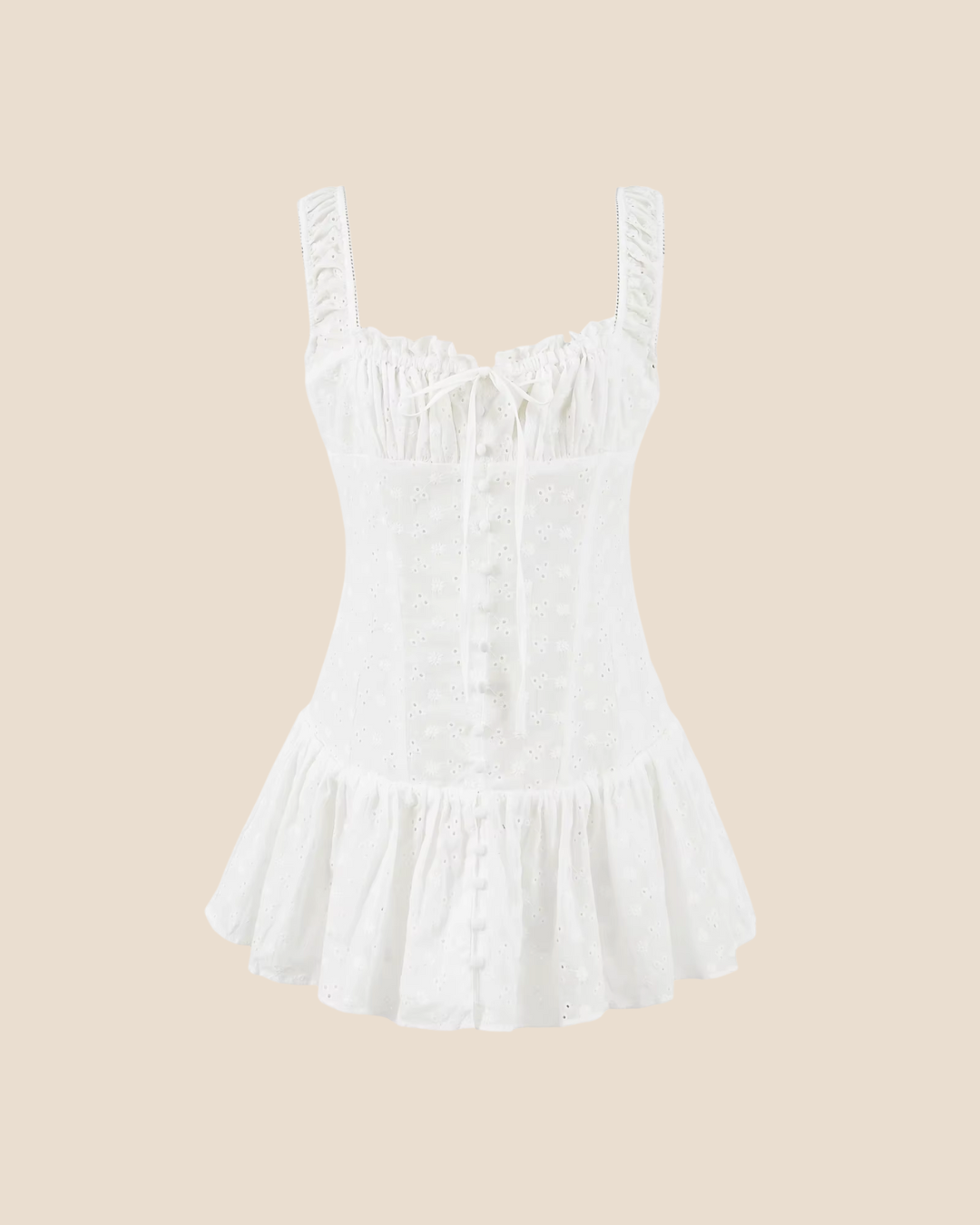 Mini Dress - bianco pizzo