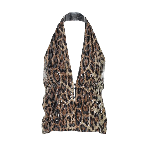 TOP - leopardato paillettes