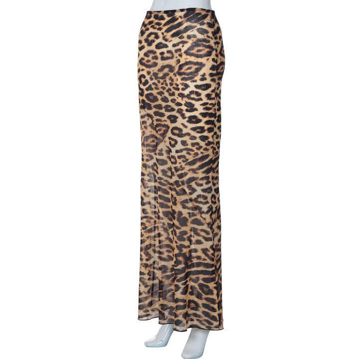 Gonna lunga leopardata