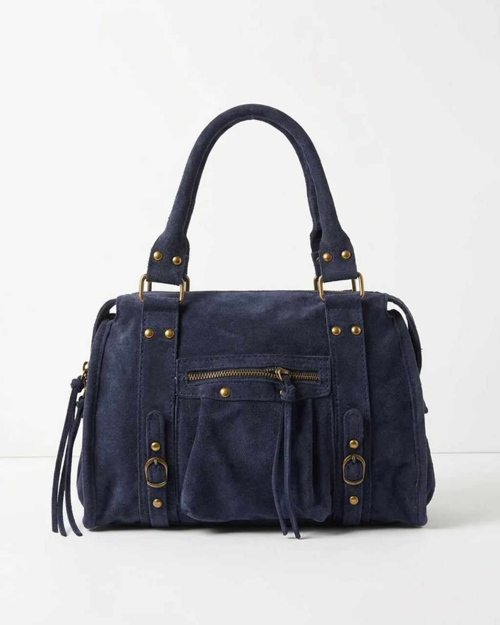 Borsa New York 30 cm - vera pelle scamosciata