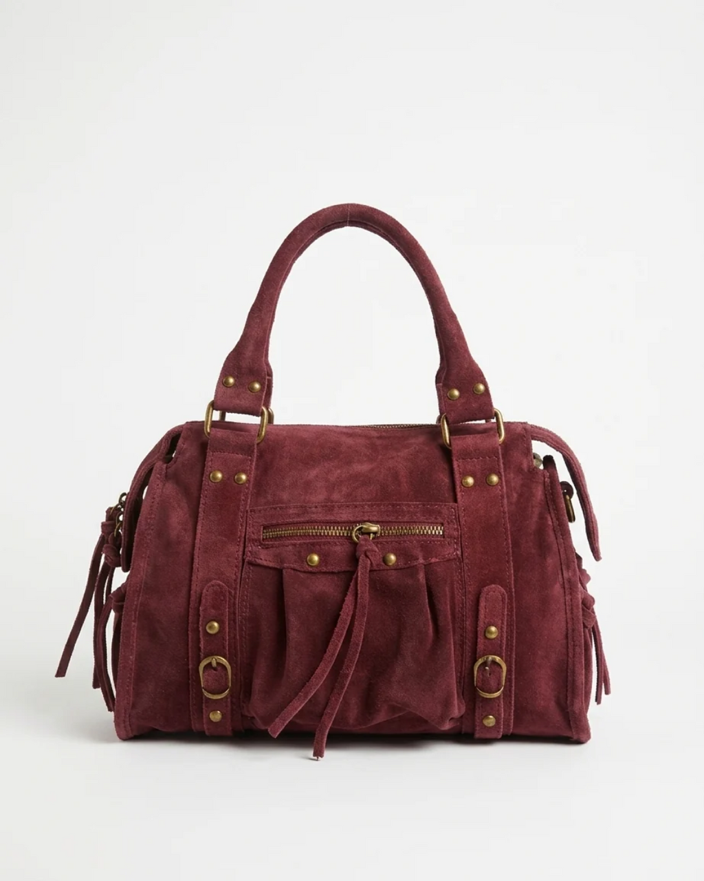 Borsa New York 30 cm - vera pelle scamosciata