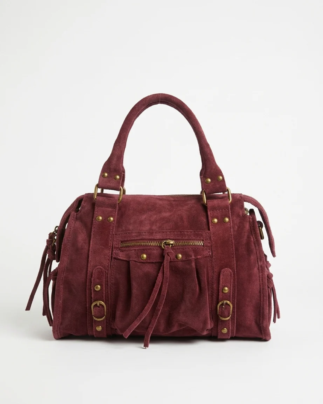 Borsa New York 30 cm - vera pelle scamosciata