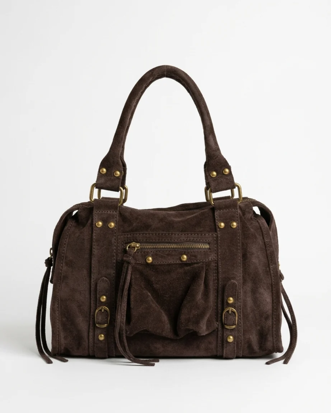 Borsa New York 30 cm - vera pelle scamosciata