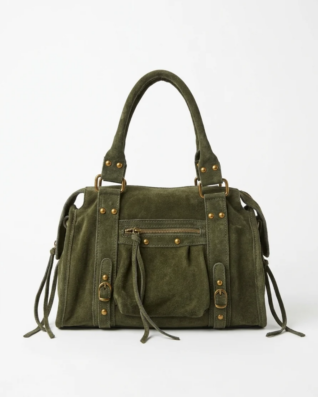 Borsa New York 30 cm - vera pelle scamosciata